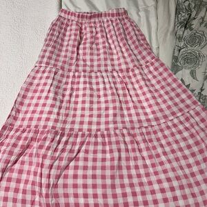 Pink Gingham Women's Skirt